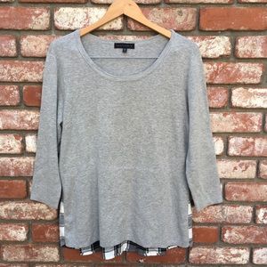 !SOLD! Santuary Buffalo Plaid Peplum Sweater